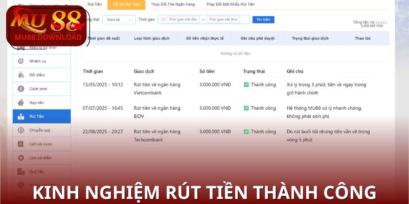 Bí quyết để giao dịch rút tiền luôn thành công