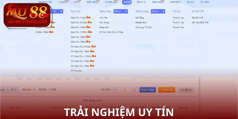 Trải nghiệm uy tín